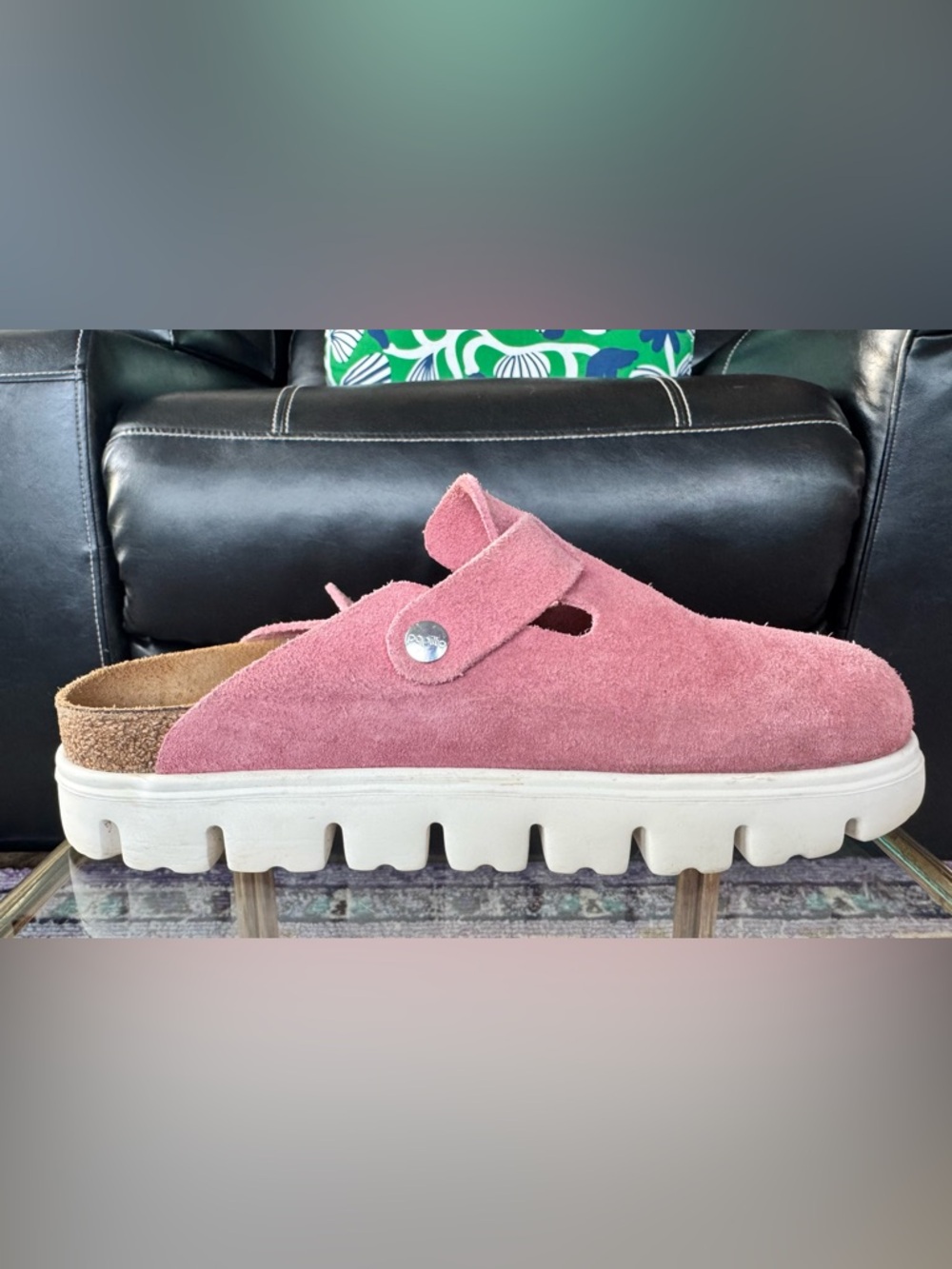 Papillio Suede Clog Mule in Dusty Pink 41 - Picture 7 of 12